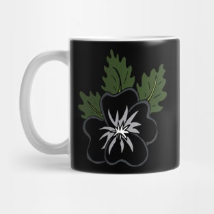 Single wild pansy cartoon flower illustration Mug